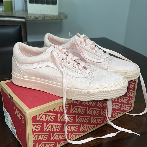 Blush Pink Retro Vans - Picture 2 of 6